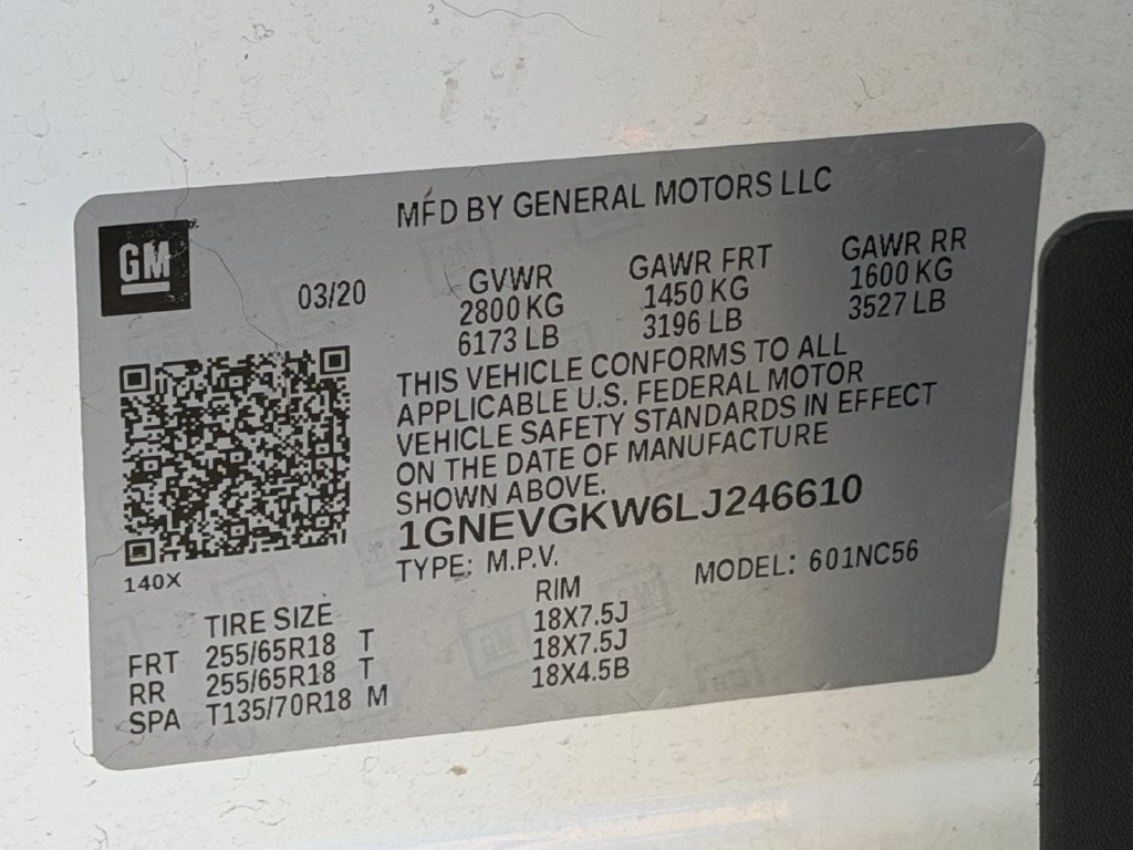 2020 Chevrolet Traverse LT Cloth