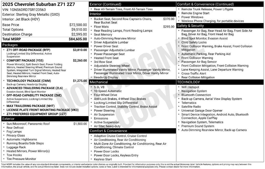 2025 Chevrolet Suburban Z71