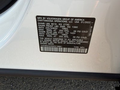 2022 Volkswagen Atlas 3.6L V6 SE w/Technology