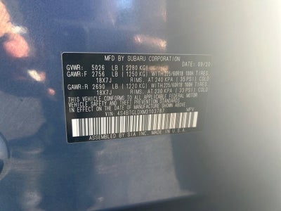 2021 Subaru Outback Onyx Edition XT