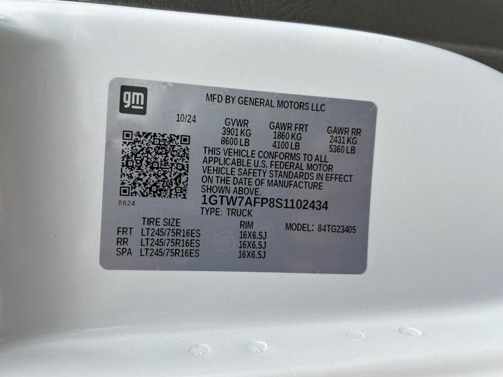 2025 GMC Savana Cargo 2500 Work Van