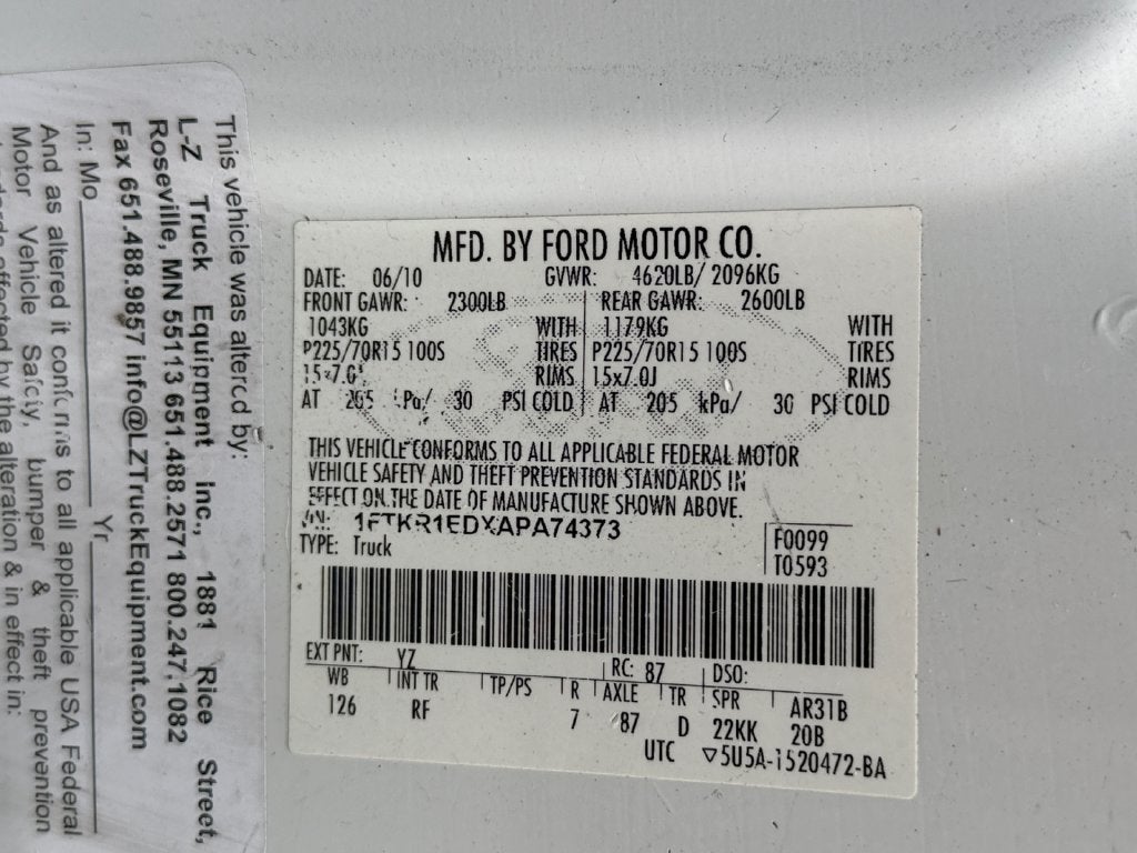2010 Ford Ranger XL