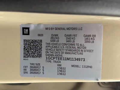 2021 Chevrolet Colorado ZR2