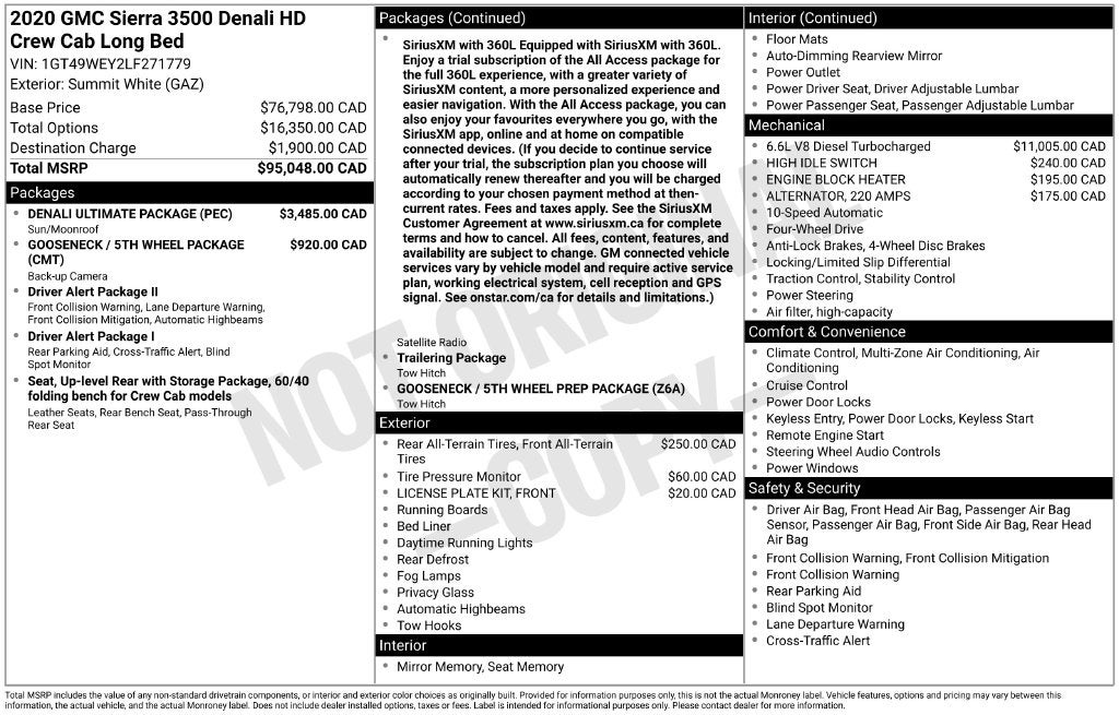 2020 GMC Sierra 3500HD Denali