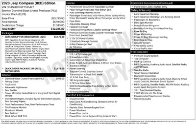 2023 Jeep Compass Limited RED PACKAGE