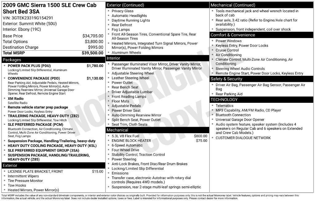 2009 GMC Sierra 1500 SLE