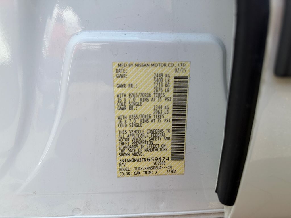 2015 Nissan Xterra S