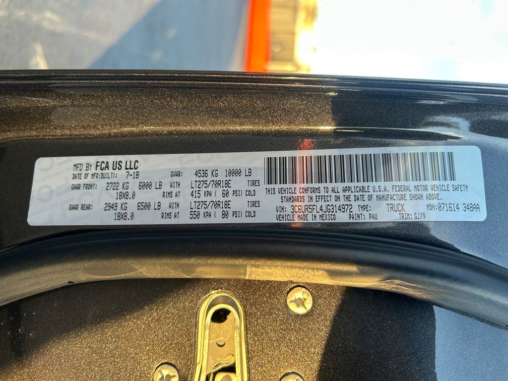 2018 RAM 2500 Laramie