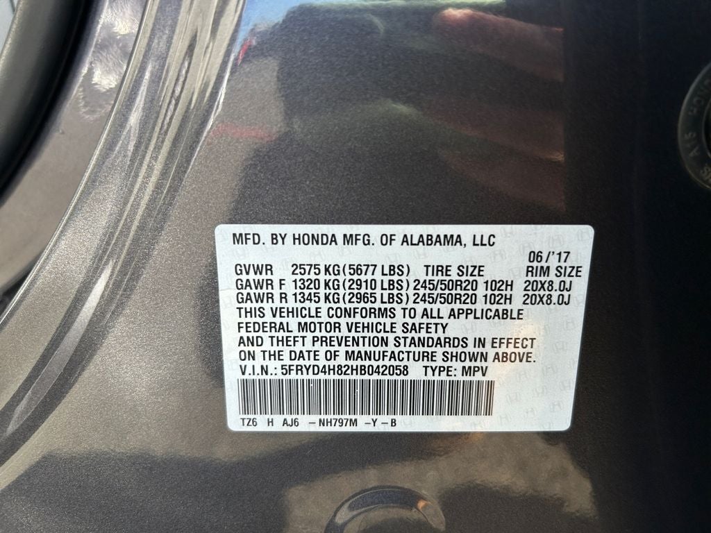 2017 Acura MDX 3.5L SH-AWD w/Advance Package