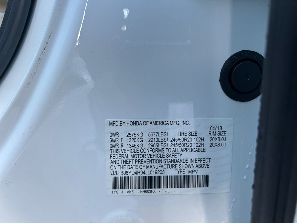 2018 Acura MDX 3.5L SH-AWD w/Advance & Entertainment Pkgs