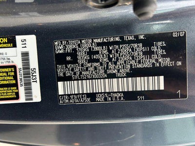 2007 Toyota TUNDRA 4X2 1 Owner Puff