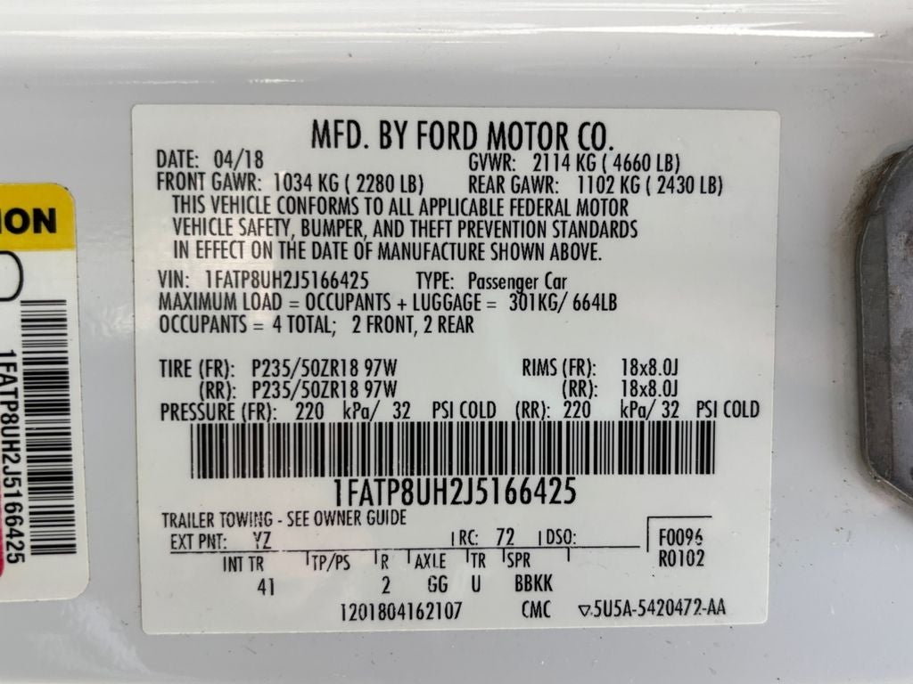 2018 Ford Mustang EcoBoost Premium