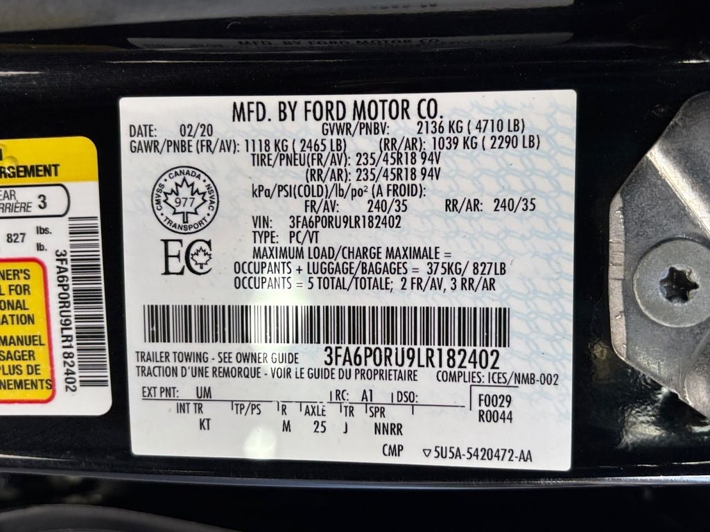 2020 Ford Fusion Hybrid Titanium