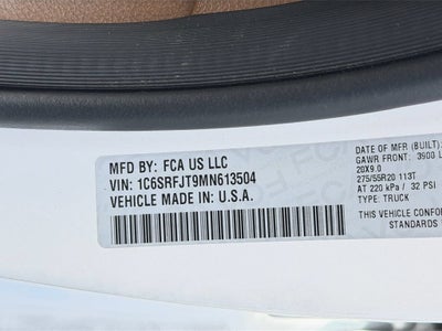 2021 RAM 1500 Laramie Crew Cab 4x4 5'7" Box