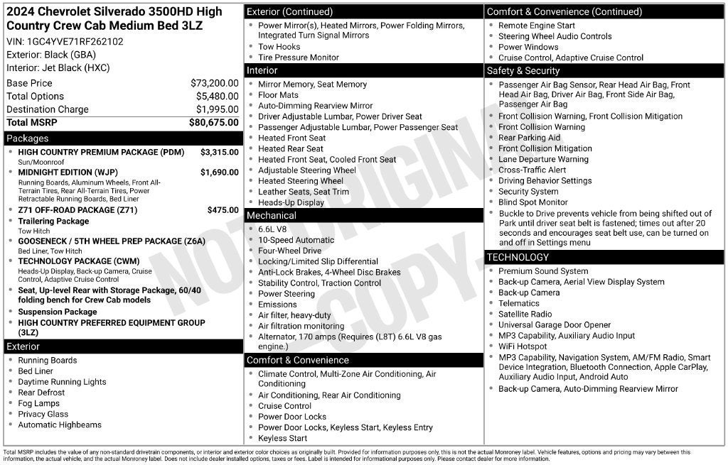 2024 Chevrolet Silverado 3500 HD High Country