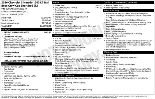 2026 Chevrolet Silverado 1500 LT Trail Boss